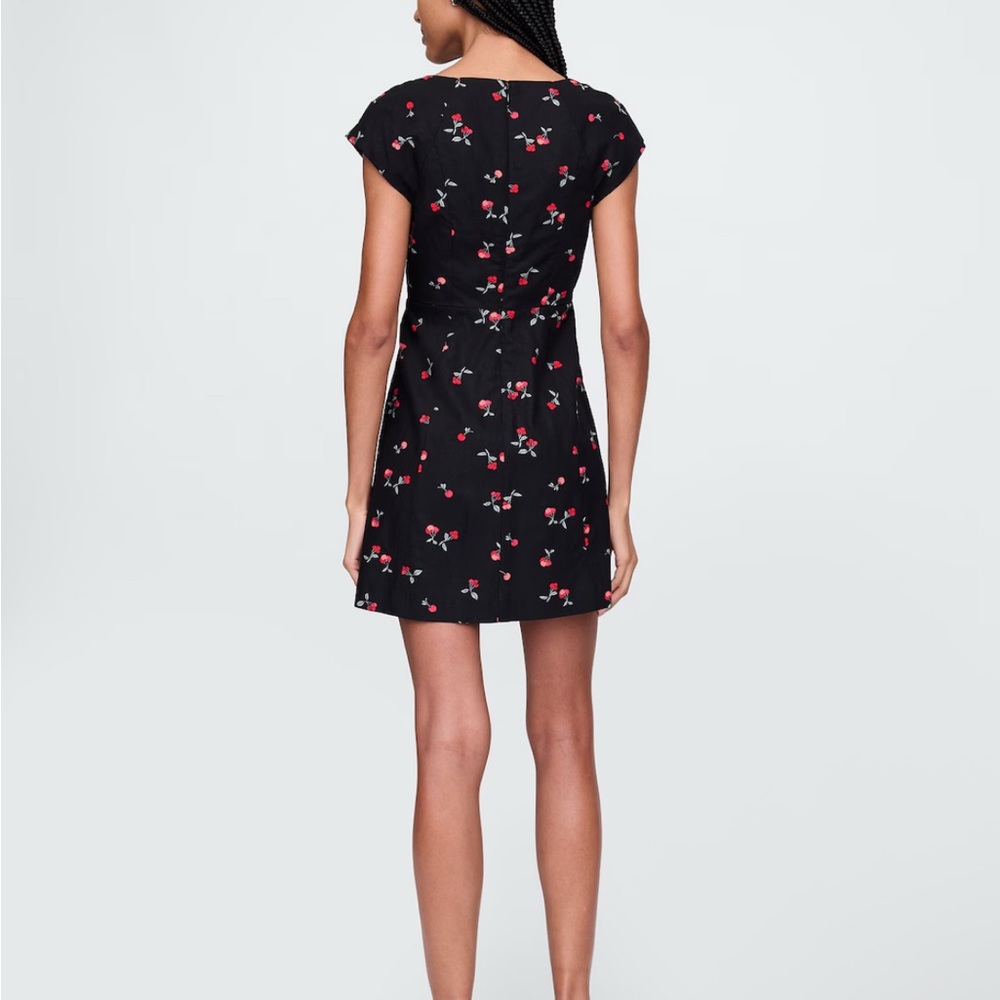 GAP Linen-Blend Cap-Sleeve Mini Dress - Picture 2 of 6